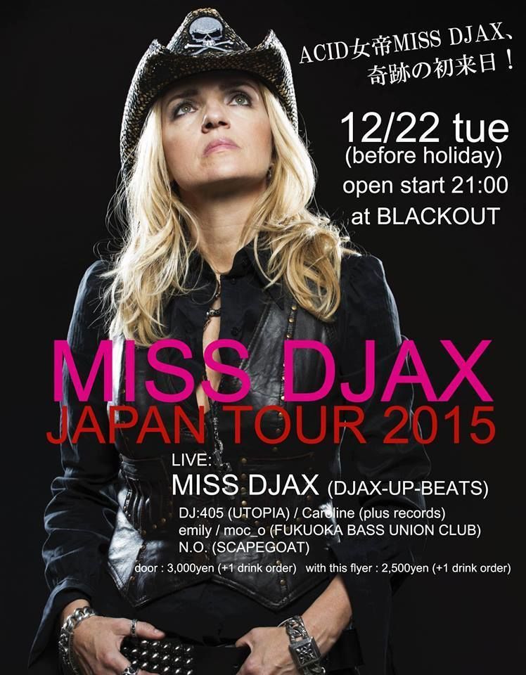 MISS DJAX JAPAN TOUR 2015