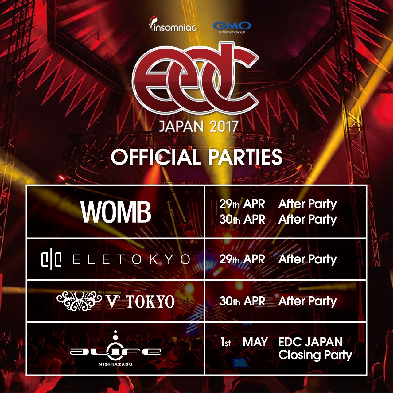 EDC Japan 2017 Official After Party