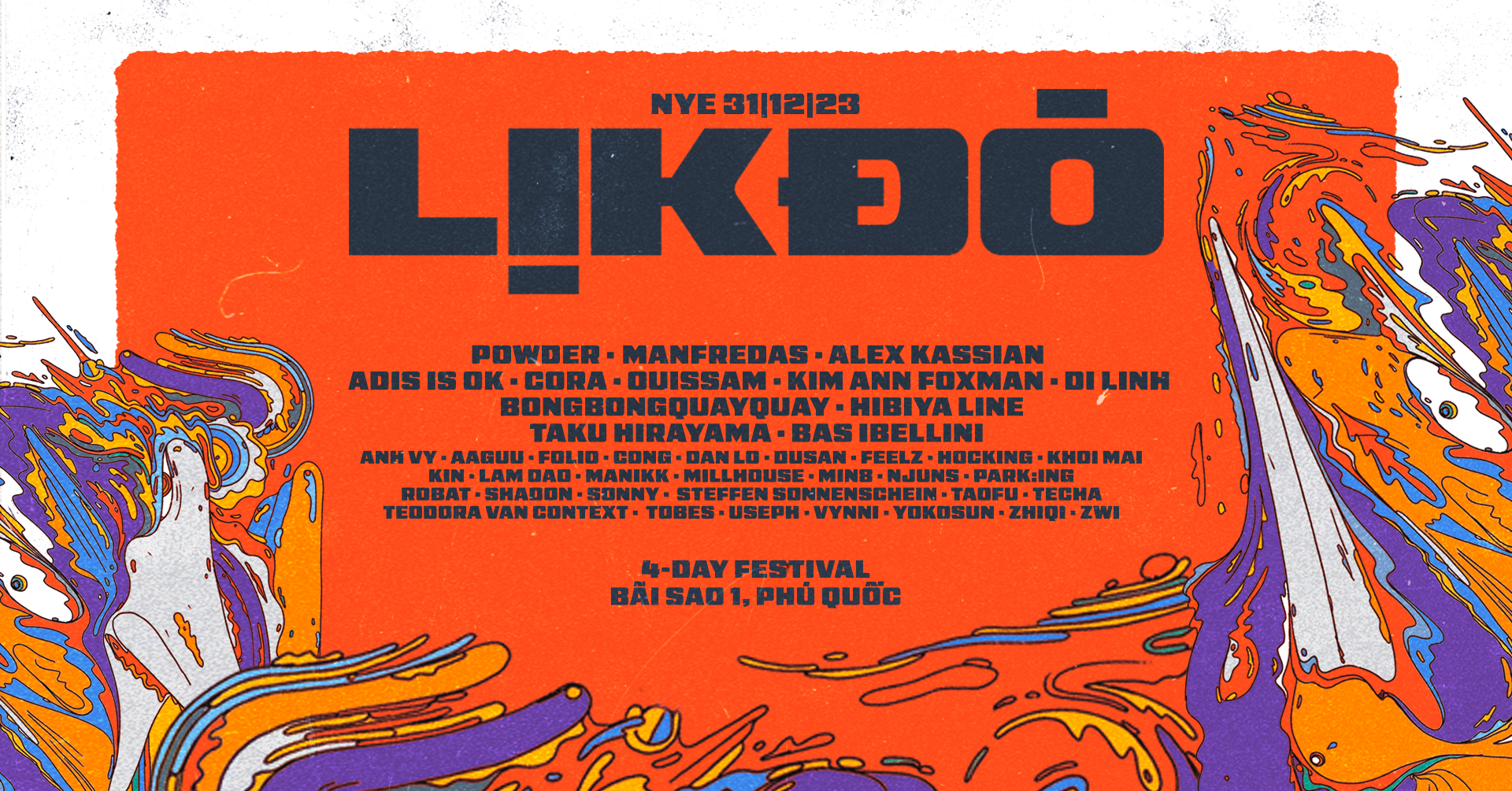 4日間にわたるニューイヤーパーティー「Likdo: NYE On The Beach」ベトナムで開催。Skatebard、Powder、Manfredasら出演決定