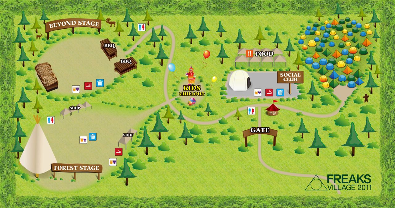 「FREAKS VILLAGE 2011」タイムテーブル&エリアマップ発表
