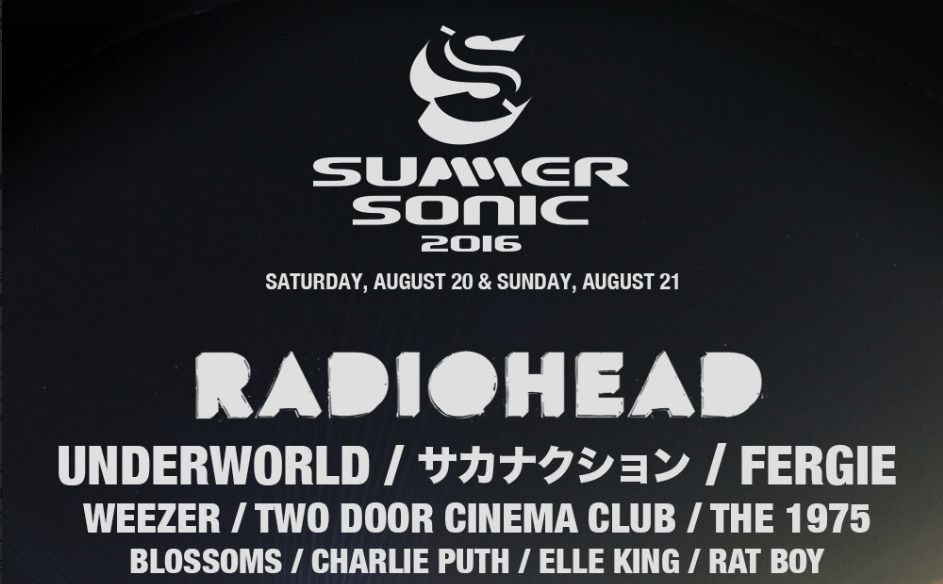 レディオヘッド、アンダーワールドら出演決定! 「SUMMER SONIC 2016」出演アーティスト第1弾発表