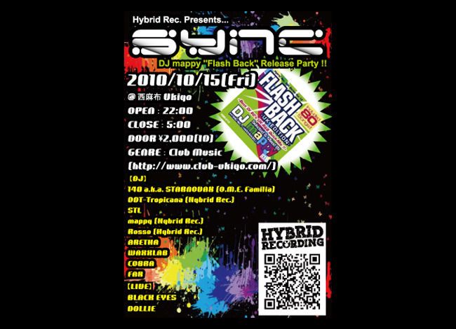 Sync 〜DJ mappy ”Flash Back” Release Party !!〜 / 10.15 FRI
