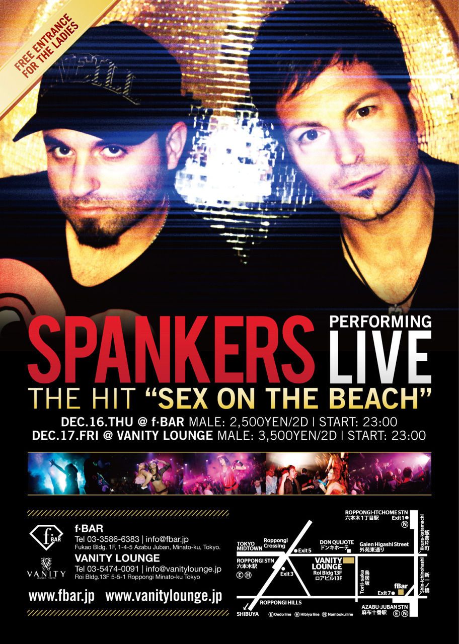 SPANKERS PERFORMING LIVE THE HIT　“SEX ON THE BEACH”