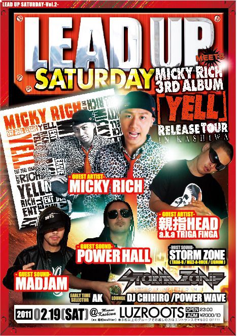 LEAD UP SATURDAY -MICKY RICH　3RD ALBUM 「YELL」RELEASE TOUR IN KASHIWA -