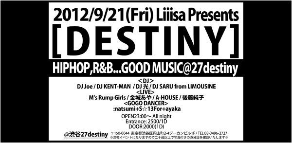 - Liiisa Presents – DESTINY / 9.21 FRI