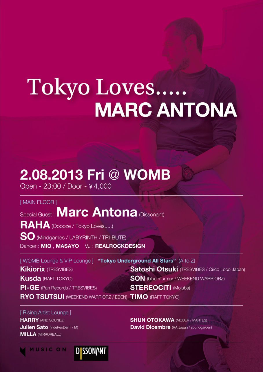 Tokyo Loves.....MARC ANTONA