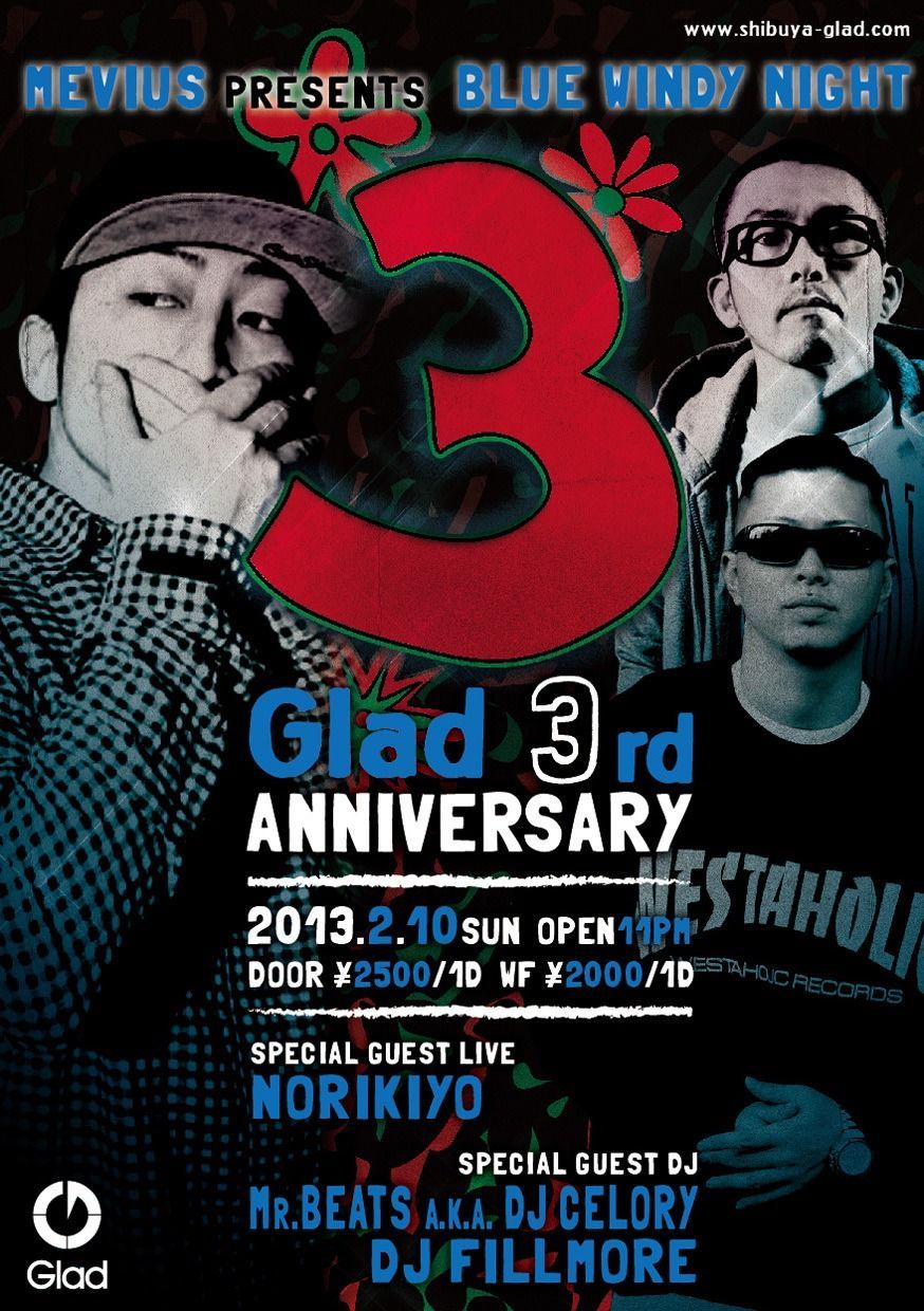 MEVIUS presents BLUE WINDY NIGHT -Glad 3rd Anniversary-