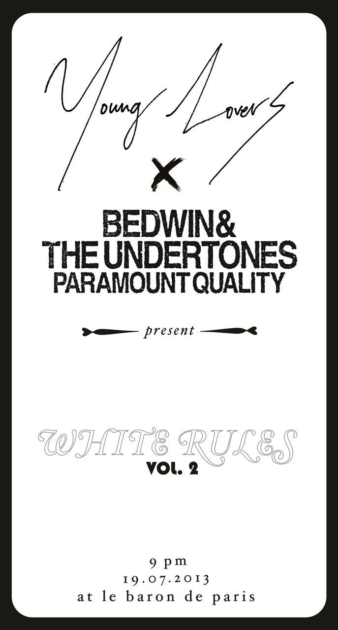 YOUNG LOVERS × BEDWIN & THE UNDERTONES presents “WHITE RULES” vol.2
