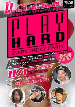PLAY HARD (EVERY FRIDAY PARTY) vol.34