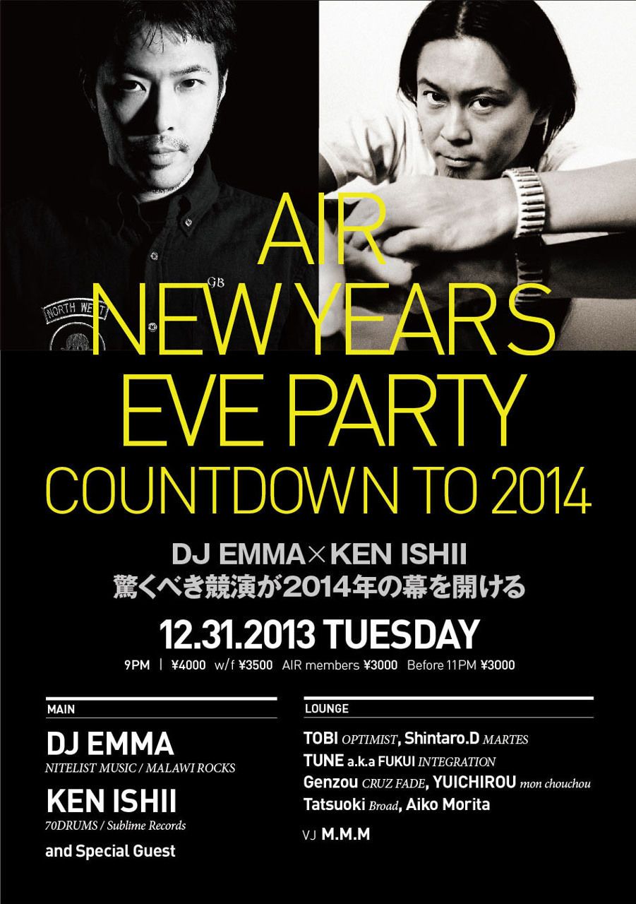 AIR NEW YEARS EVE PARTY "COUNTDOWN TO 2014"