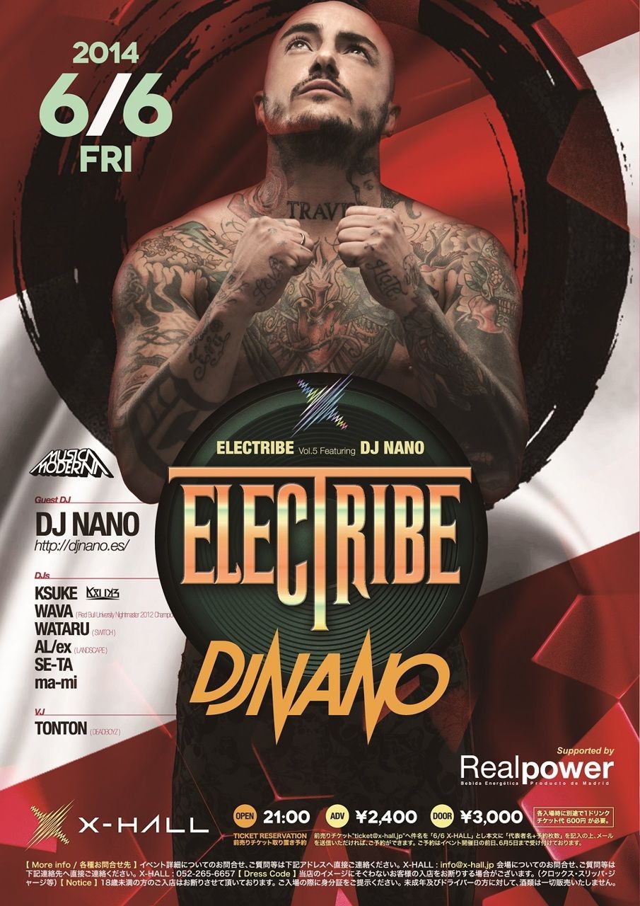 ELECTRIBE Vol.5 Featuring DJ NANO supported by Realpower
