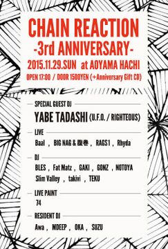 Chain Reaction 3rd Anniversary