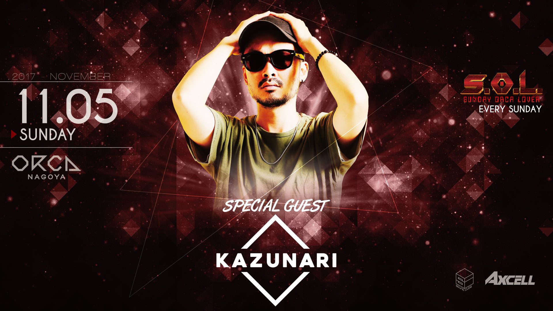 SPECIAL GUEST : JP THE WAVY・DJ KAZUNARI / 『 S.O.L -SUNDAY ORCA LOVER- 』 