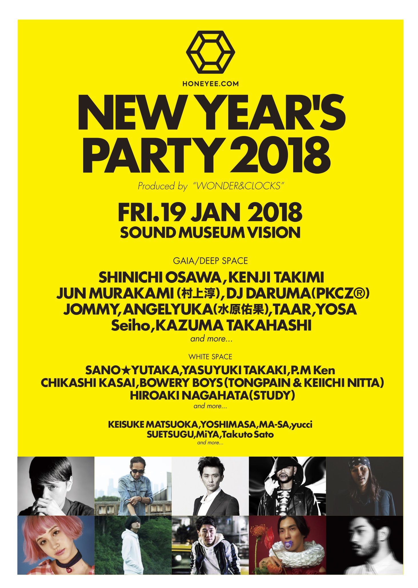 honeyee.com New Year's Party 2018 Produced by WONDER&CLOCKS//ワンクロ