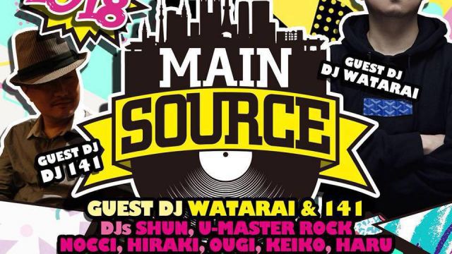 5/25 Guest DJ Watarai / DJ 141 90s Club Music Only Party【Mainsourace】