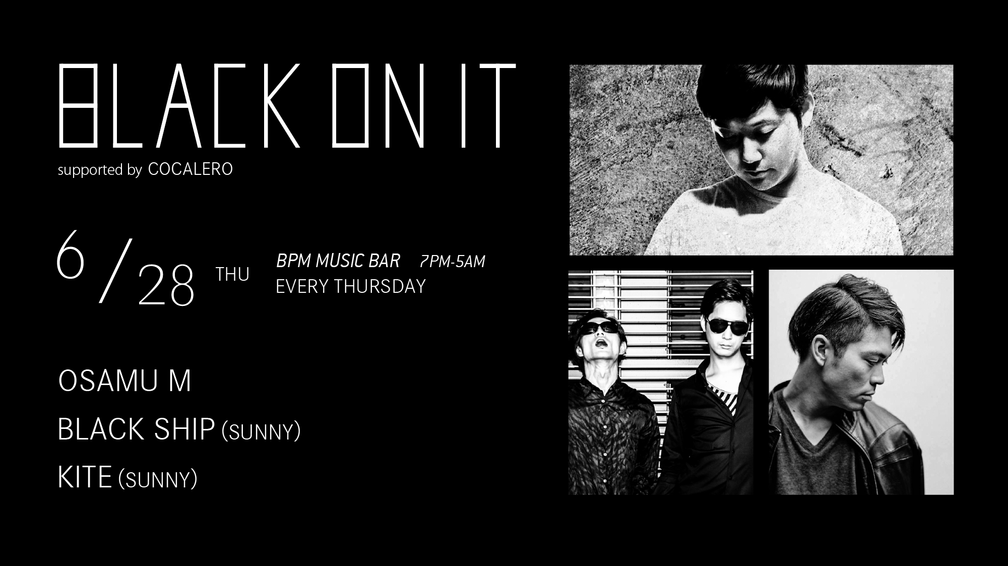 BLACK ON IT Supported by COCALERO