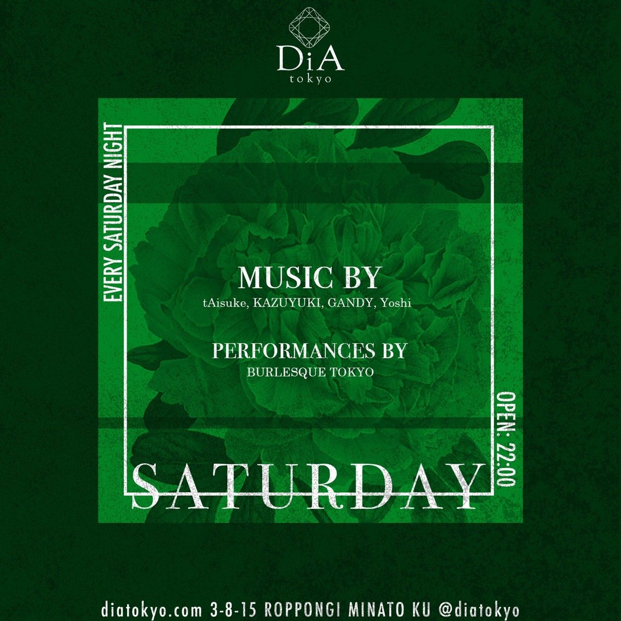 SATURDAY @ DiA tokyo