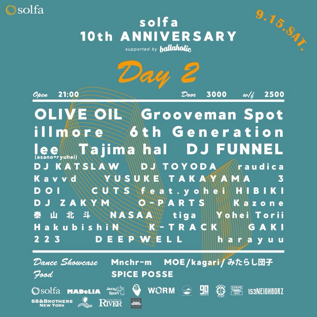 solfa 10th Anniversary ”DAY 2” supported by ballaholic
