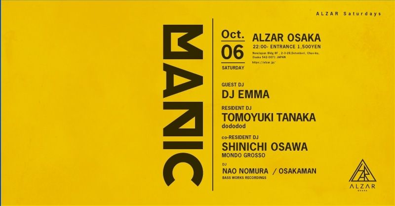 ALZAR SATURDAYS “MANIC”