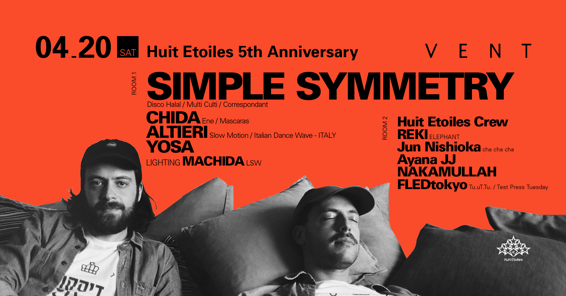 Simple Symmetry at Huit Etoiles 5th Anniversary