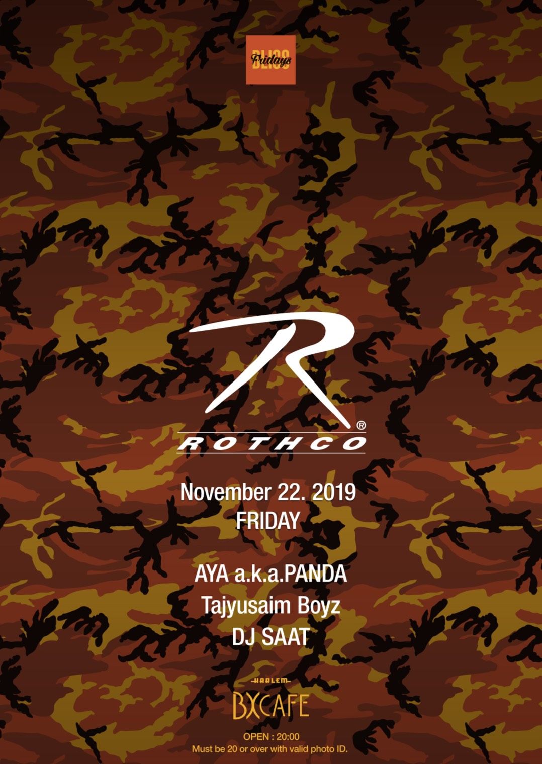 AFTER WORK EACH & EVERY FRIDAYS BLISS FRIDAYS "ROTHCO"