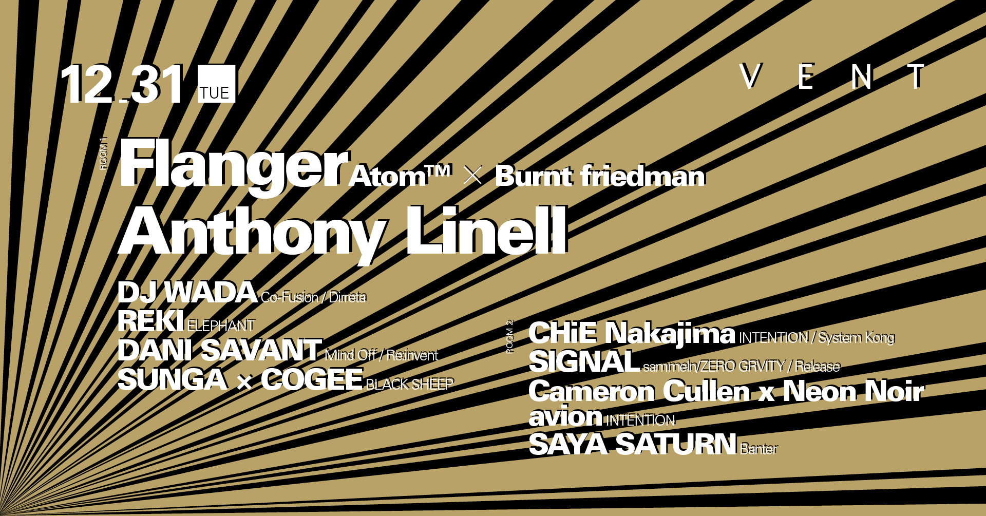 Flanger (Atom x Burnt Friedman) & Anthony Linell at NYE
