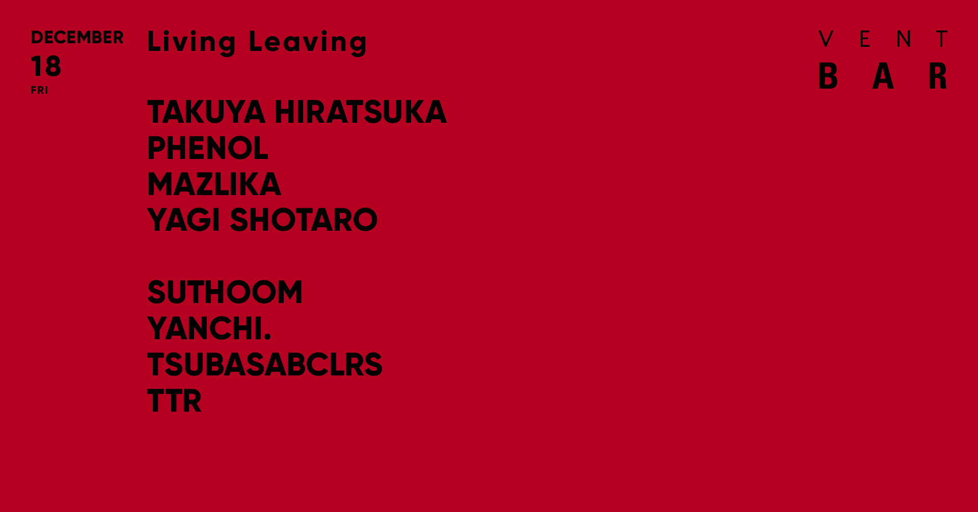 Living Leaving / VENT BAR