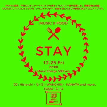 -MUSIC & FOOD- STAY