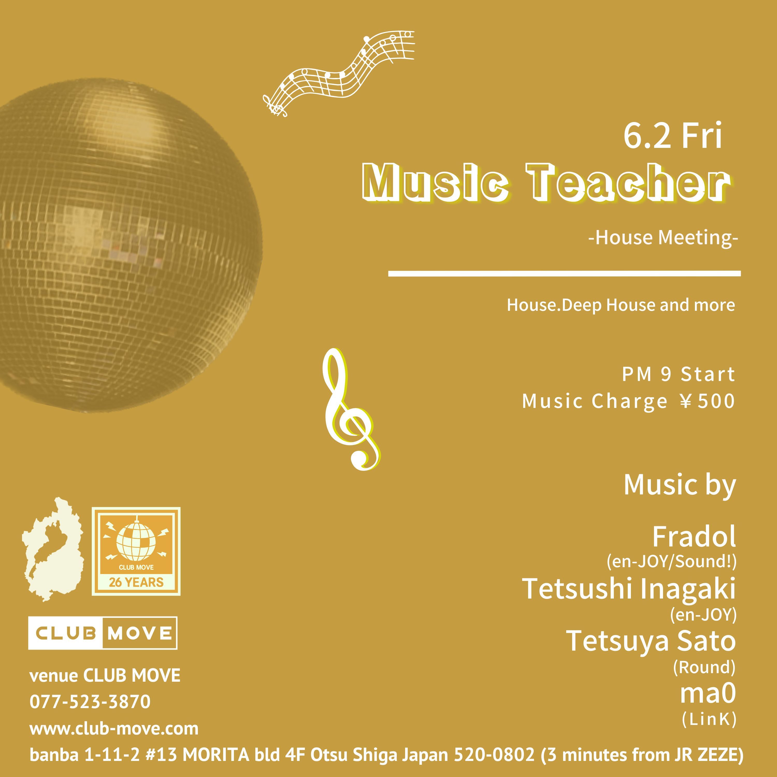 Music Teacher -House & Meeting-