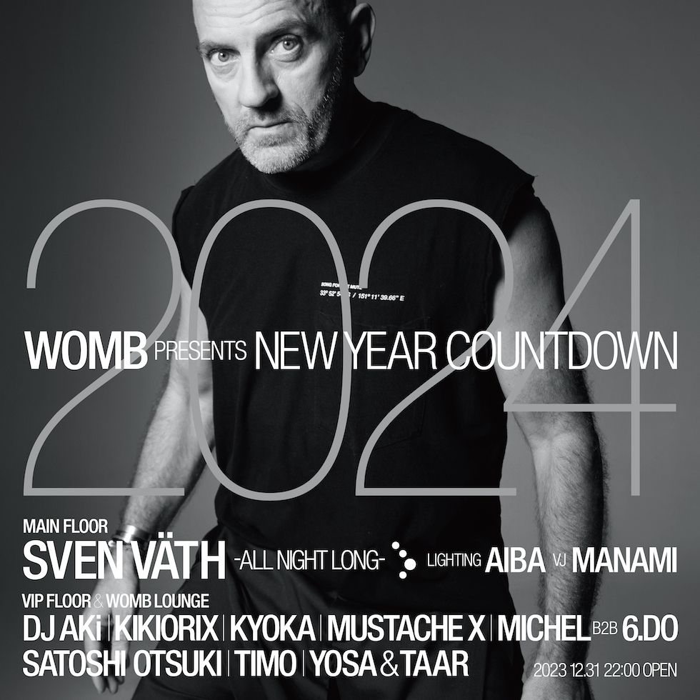 WOMB PRESENTS NEW YEAR COUNTDOWN TO 2024