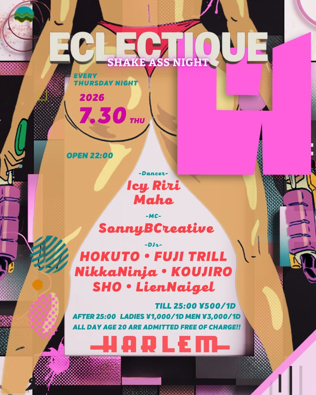 ECLECTIQUE -SHAKE ASS NIGHT- SonnyBCreative Birthday Bash + LIVESHOW