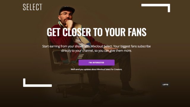 Mixcloudがクリエーターを直接サポートできる新サービス「Select」をスタート