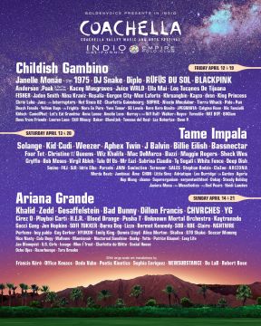 「コーチェラ」ラインナップ発表！ Aphex Twin、Nina Kraviz、Diploなど。日本からはPerfumeの出演も